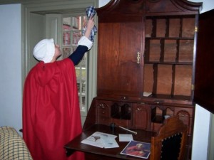 Polly Wanton in the parlor.